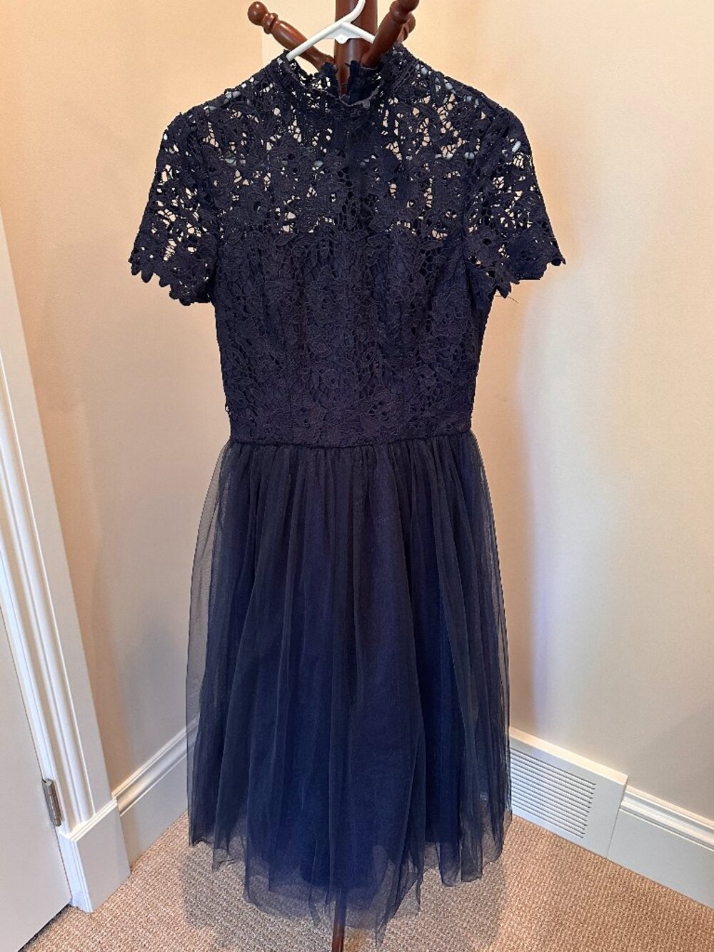 Chi Chi London Navy Blue Dress